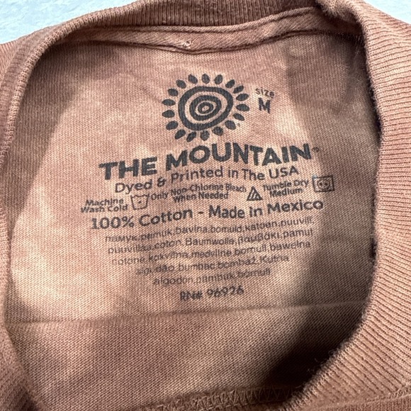 The Mountain Dog Graphic Shirt Mens Medium Brown Tie Dye Beagle Large Face - Picture 5 of 8